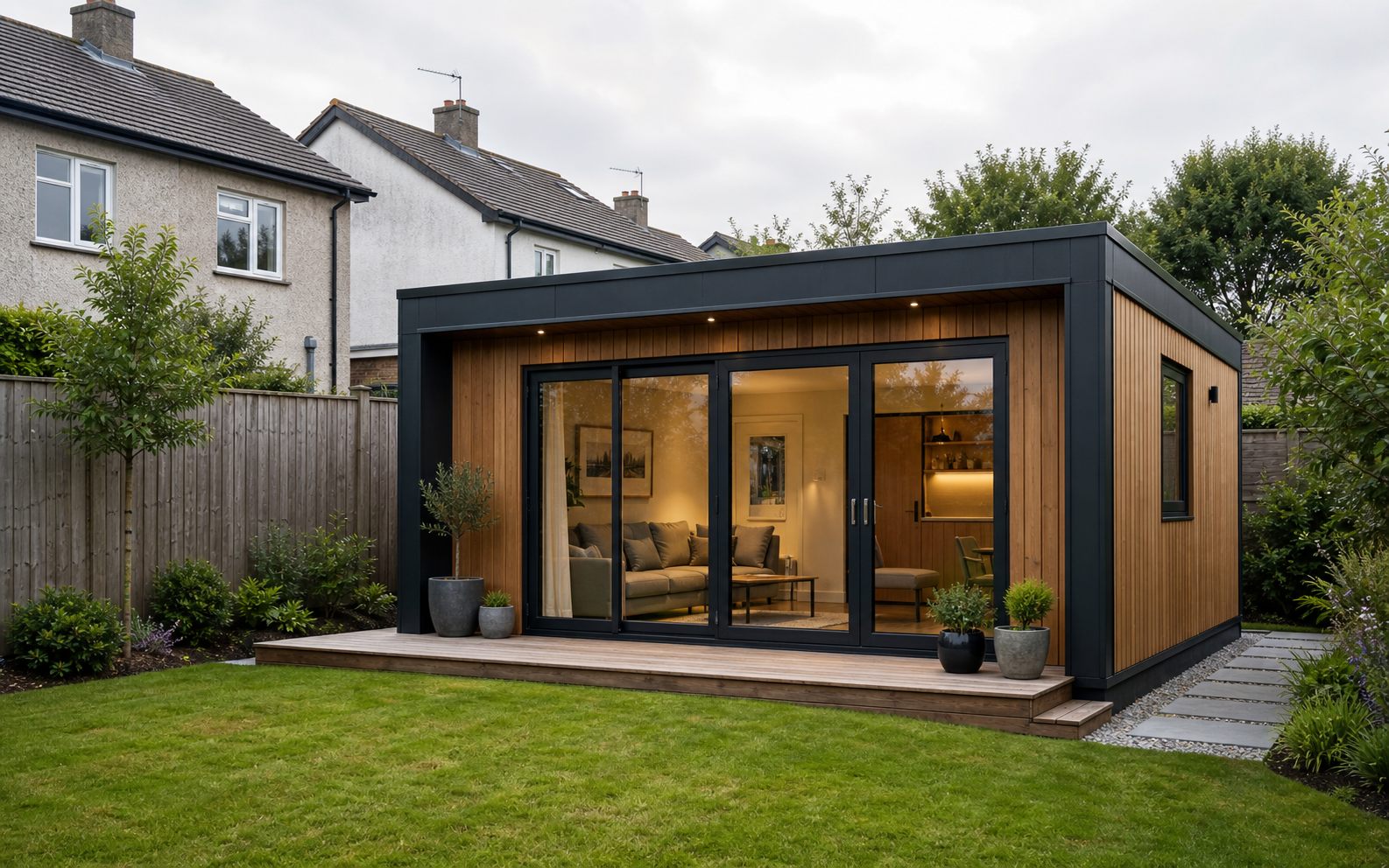 Modern garden home project in an Irish back garden